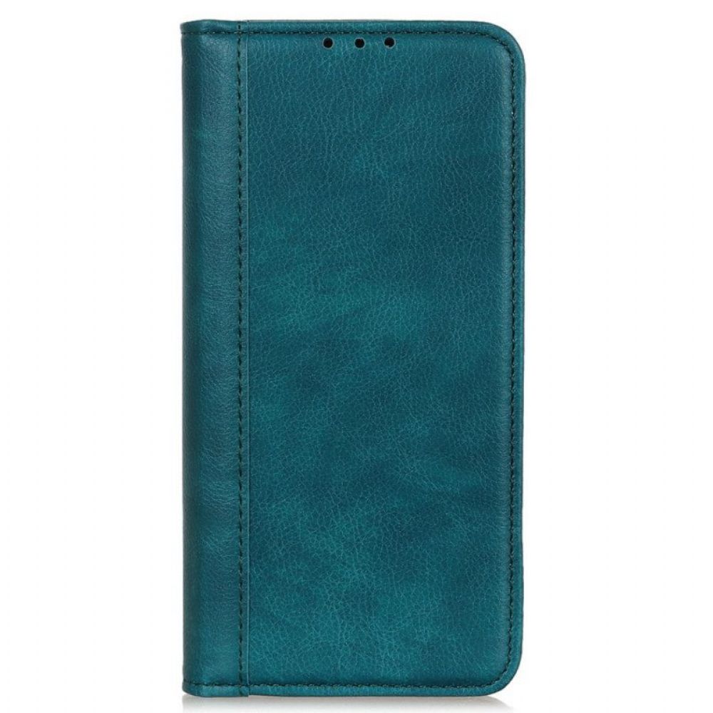 Schutzhülle Für Honor 50 Flip Case Eleganz Aus Gespaltenem Litschi-leder