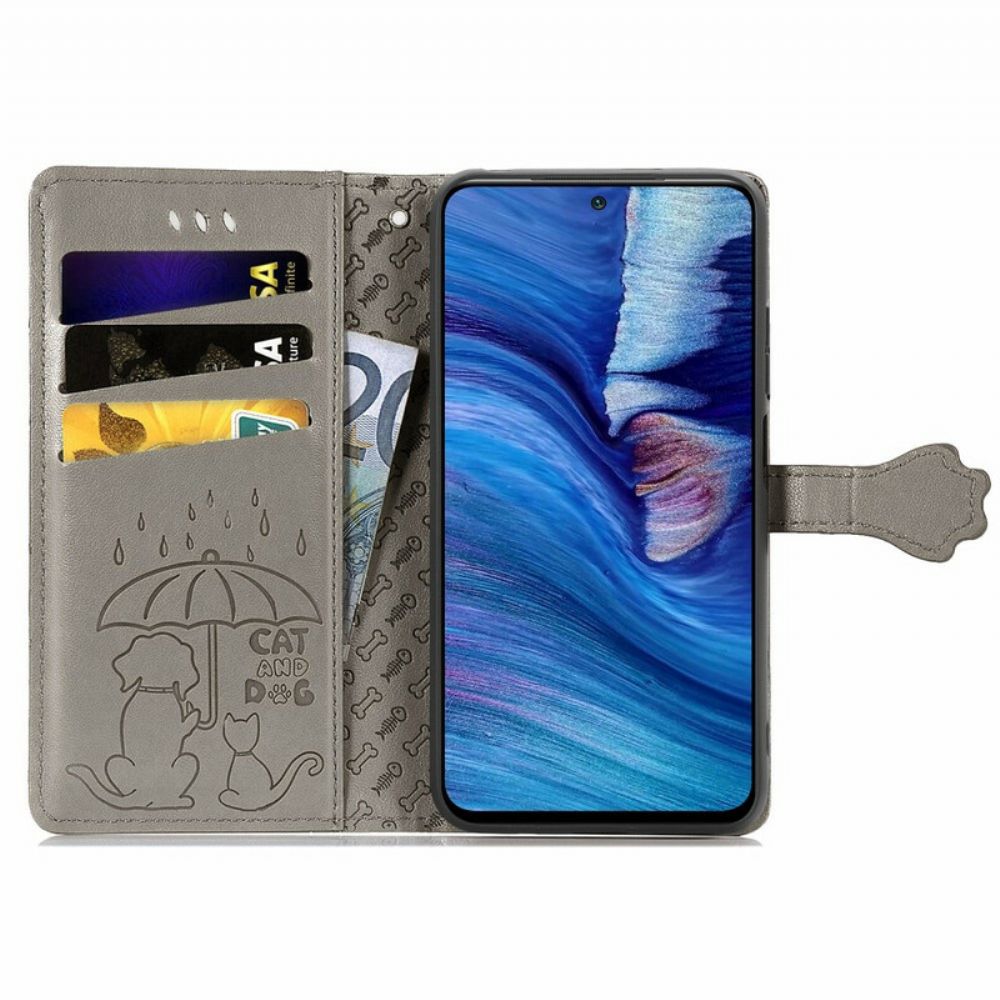 Flip Case Für Xiaomi Redmi Note 10 5G / Poco M3 Pro 5G Animierte Tiere