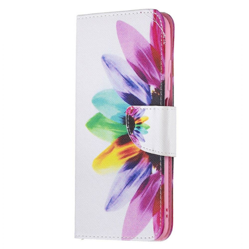 Flip Case Für Xiaomi Redmi Note 10 5G / Poco M3 Pro 5G Aquarell Blume