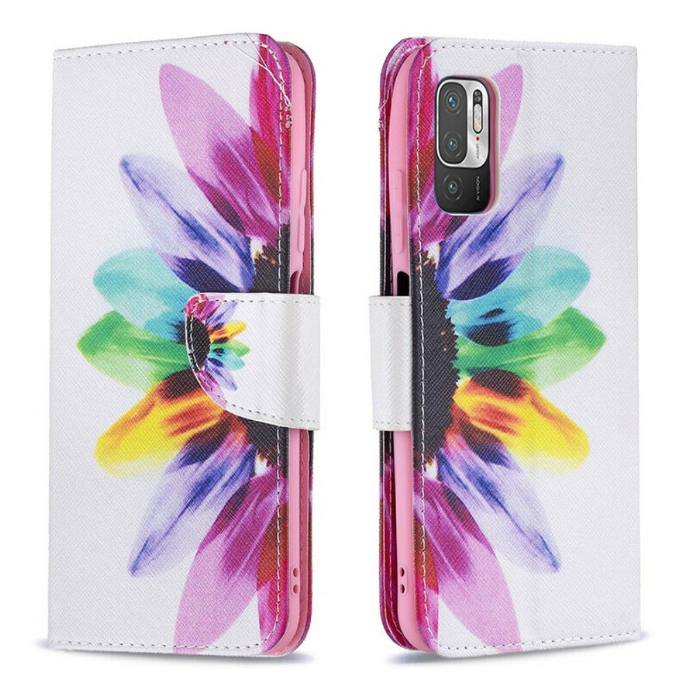 Flip Case Für Xiaomi Redmi Note 10 5G / Poco M3 Pro 5G Aquarell Blume