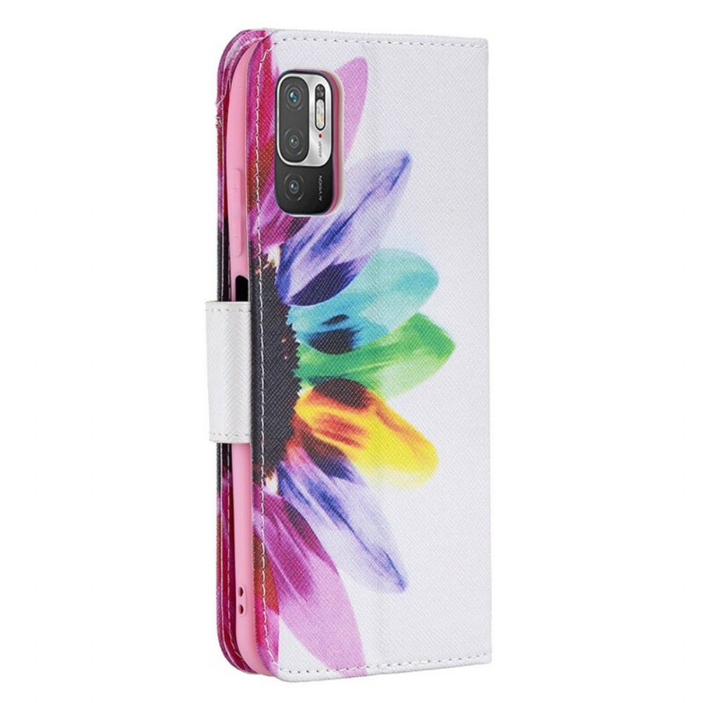 Flip Case Für Xiaomi Redmi Note 10 5G / Poco M3 Pro 5G Aquarell Blume