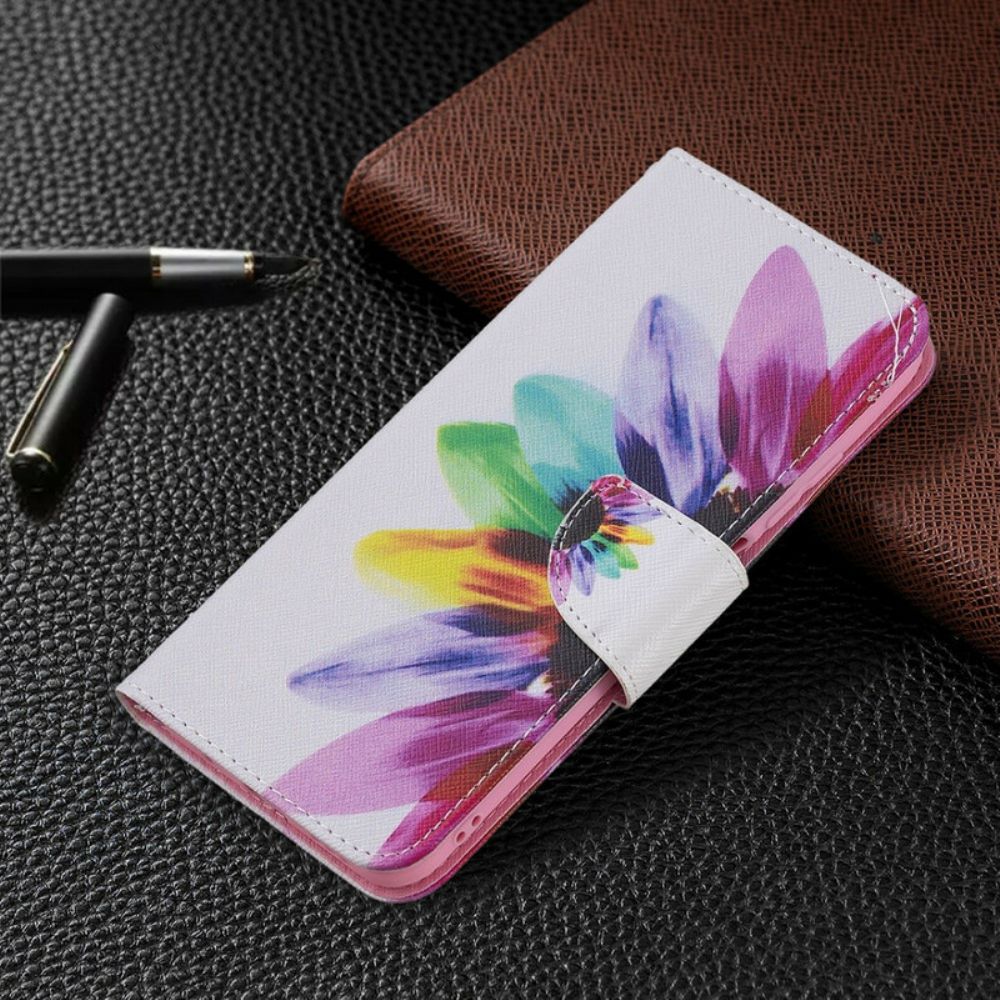 Flip Case Für Xiaomi Redmi Note 10 5G / Poco M3 Pro 5G Aquarell Blume