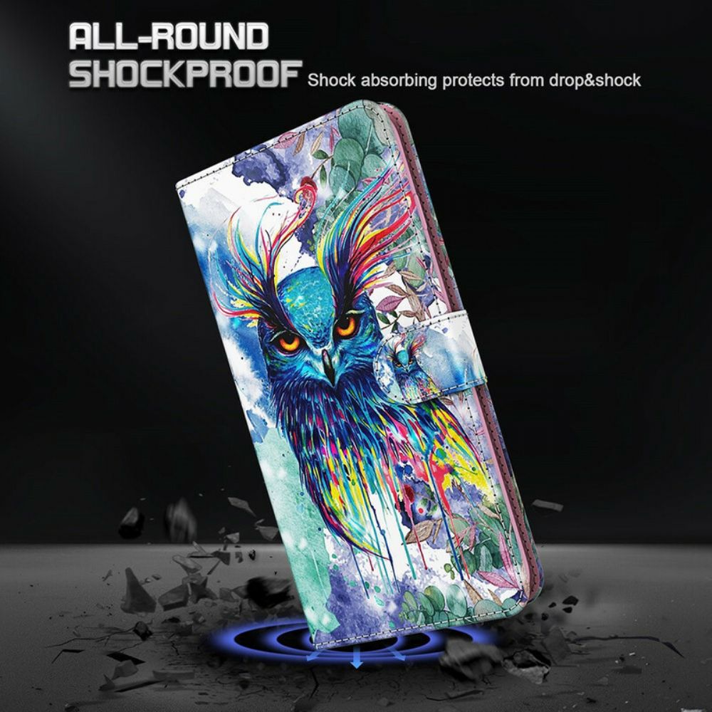 Flip Case Für Xiaomi Redmi Note 10 5G / Poco M3 Pro 5G Aquarell Vogel