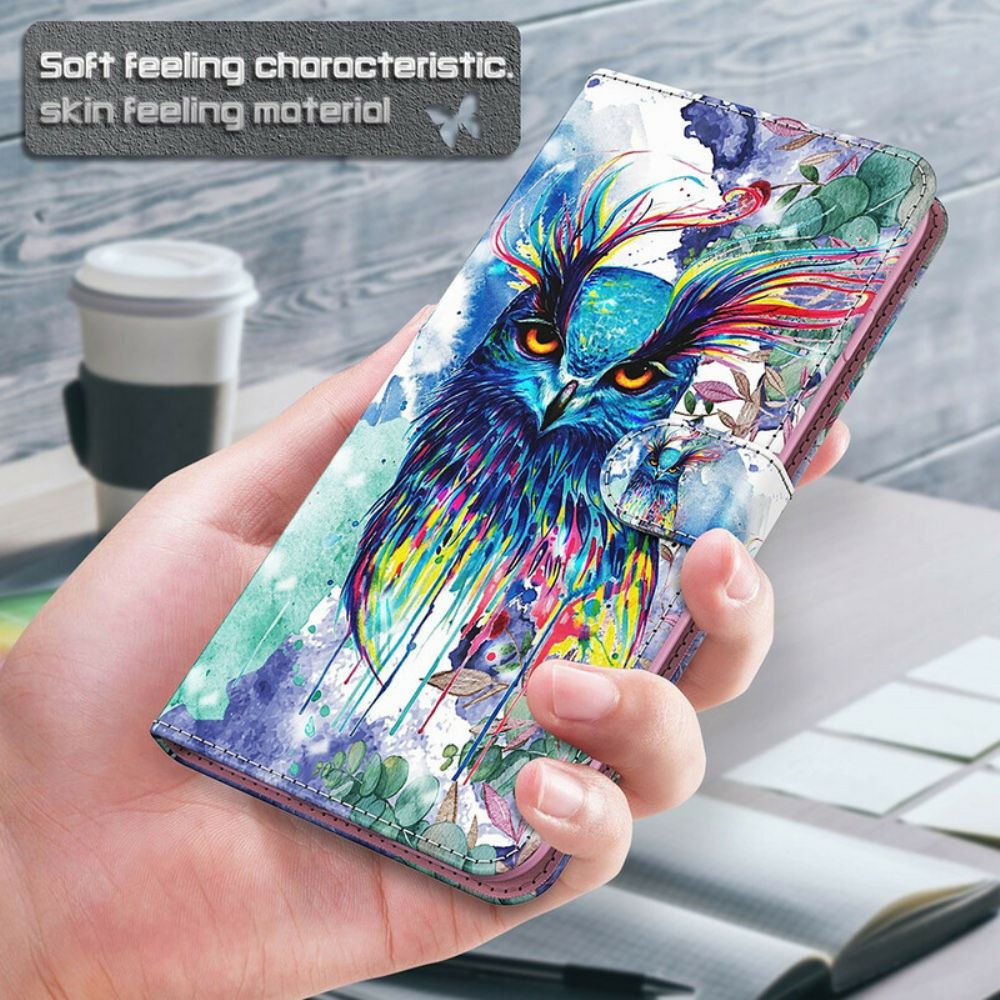 Flip Case Für Xiaomi Redmi Note 10 5G / Poco M3 Pro 5G Aquarell Vogel