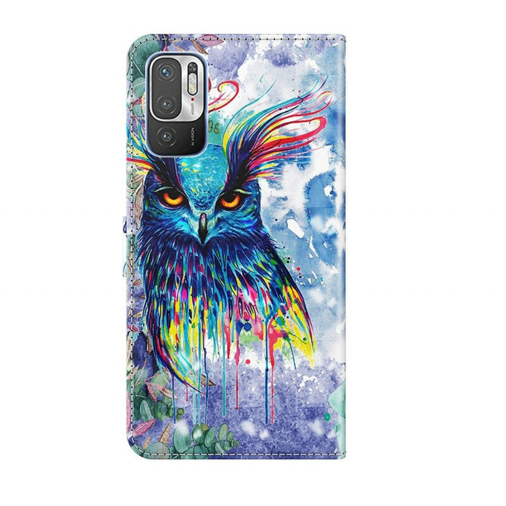 Flip Case Für Xiaomi Redmi Note 10 5G / Poco M3 Pro 5G Aquarell Vogel