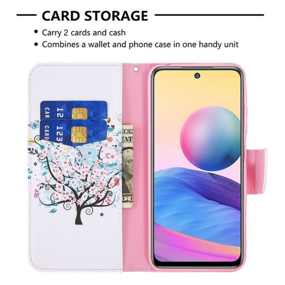 Flip Case Für Xiaomi Redmi Note 10 5G / Poco M3 Pro 5G Blumiger Baum