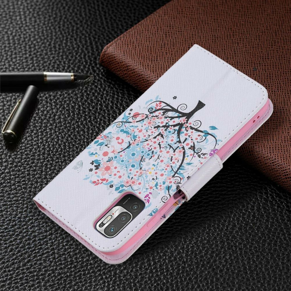 Flip Case Für Xiaomi Redmi Note 10 5G / Poco M3 Pro 5G Blumiger Baum