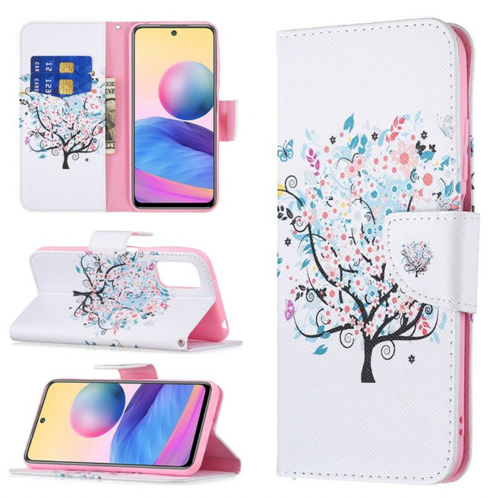 Flip Case Für Xiaomi Redmi Note 10 5G / Poco M3 Pro 5G Blumiger Baum