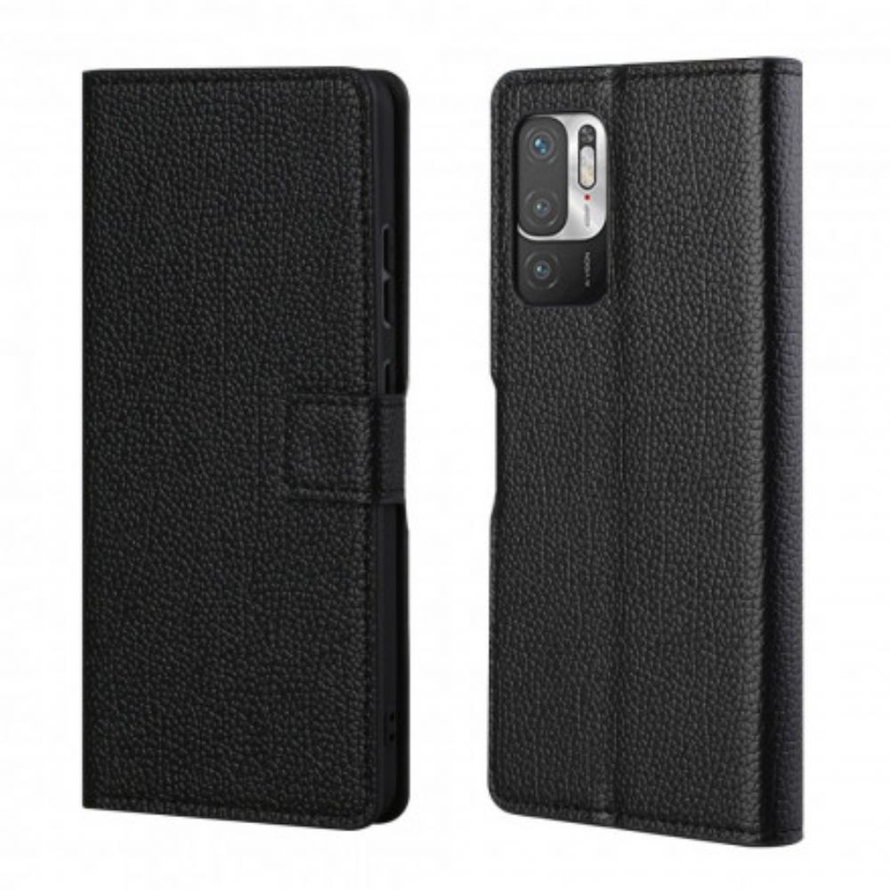 Flip Case Für Xiaomi Redmi Note 10 5G / Poco M3 Pro 5G Einzelne Litschi