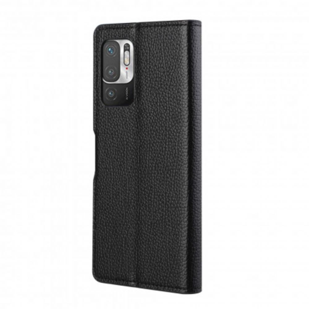 Flip Case Für Xiaomi Redmi Note 10 5G / Poco M3 Pro 5G Einzelne Litschi