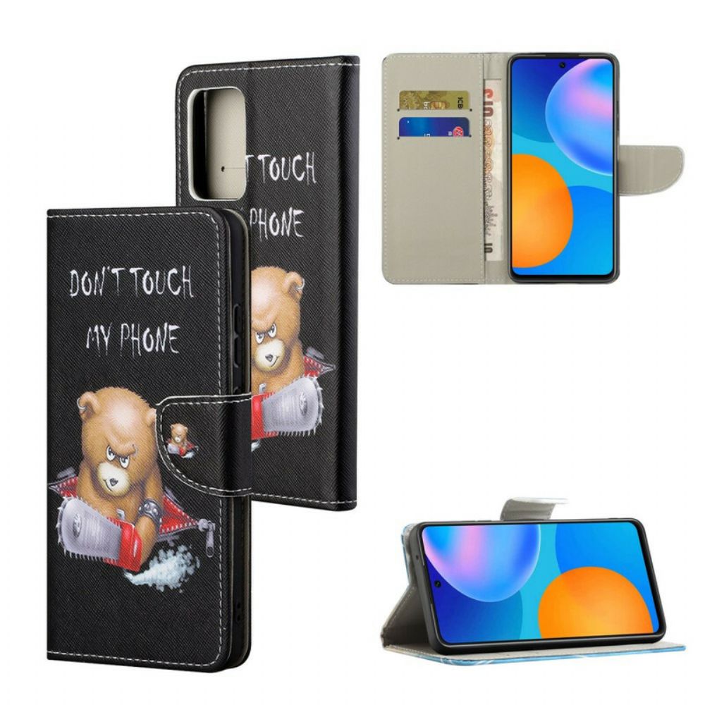 Flip Case Für Xiaomi Redmi Note 10 5G / Poco M3 Pro 5G Gefährlicher Bär