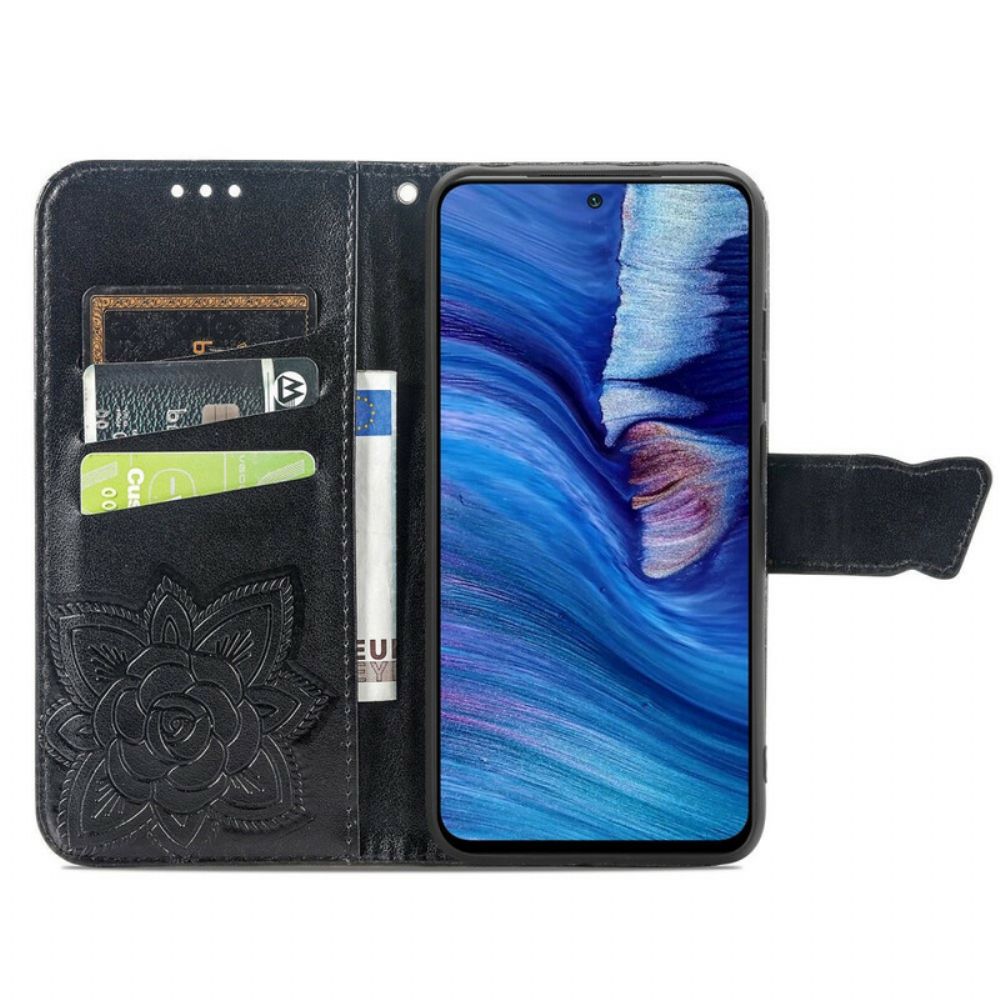 Flip Case Für Xiaomi Redmi Note 10 5G / Poco M3 Pro 5G Halber Schmetterling