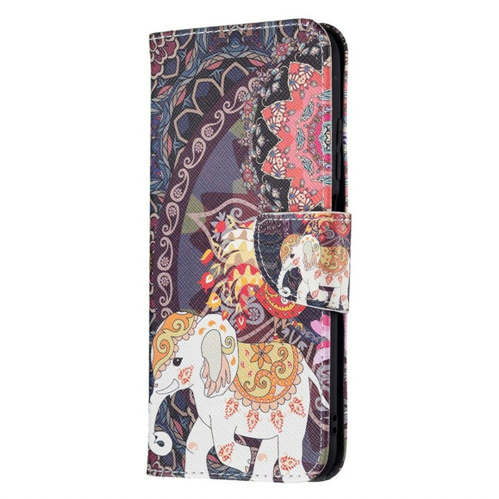 Flip Case Für Xiaomi Redmi Note 10 5G / Poco M3 Pro 5G Indischer Elefant