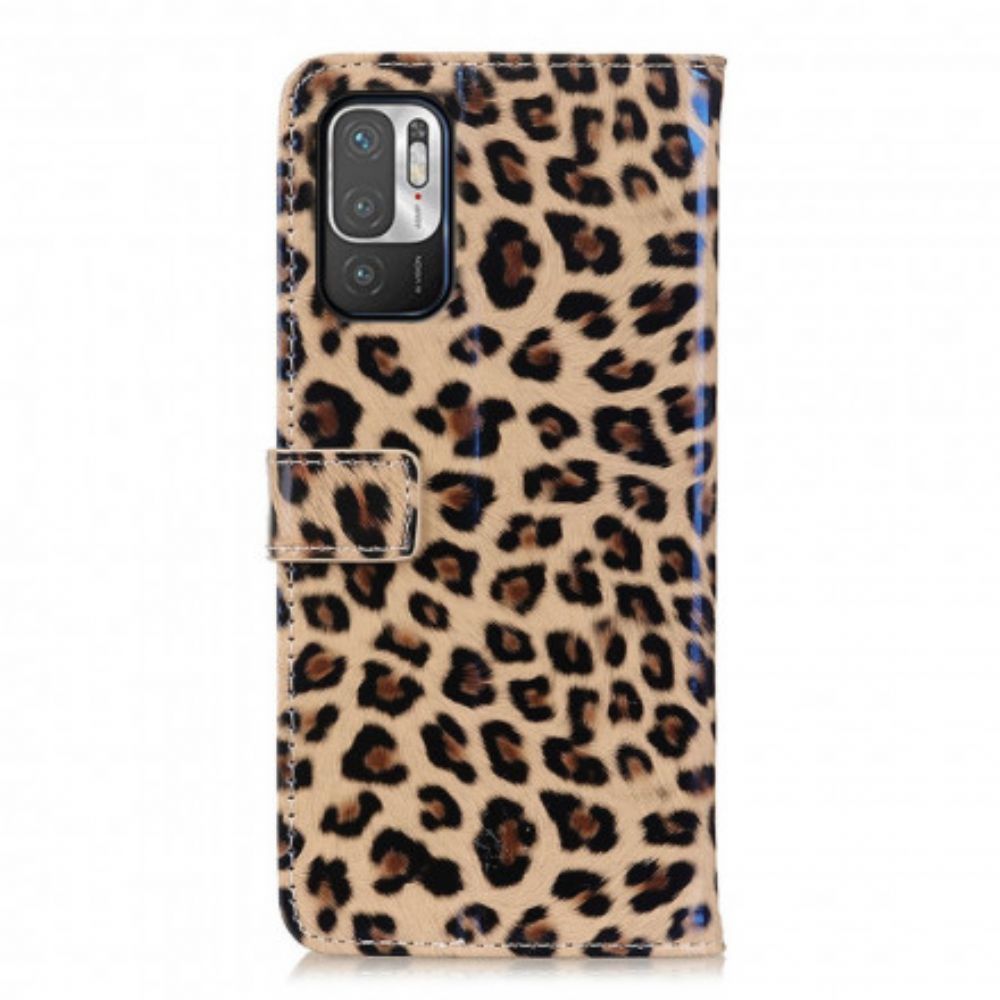 Flip Case Für Xiaomi Redmi Note 10 5G / Poco M3 Pro 5G Leopard