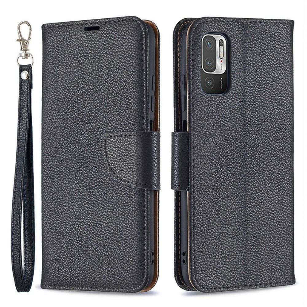 Flip Case Für Xiaomi Redmi Note 10 5G / Poco M3 Pro 5G Flip Case Litschi-klappe Schräg