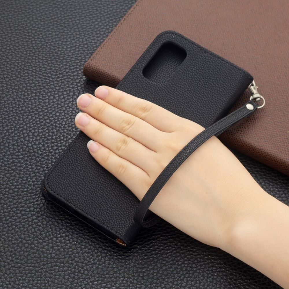 Flip Case Für Xiaomi Redmi Note 10 5G / Poco M3 Pro 5G Flip Case Litschi-klappe Schräg