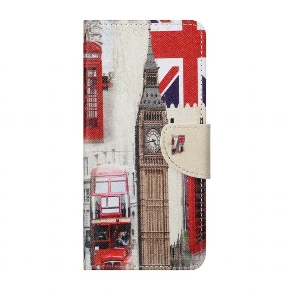 Flip Case Für Xiaomi Redmi Note 10 5G / Poco M3 Pro 5G Londoner Leben