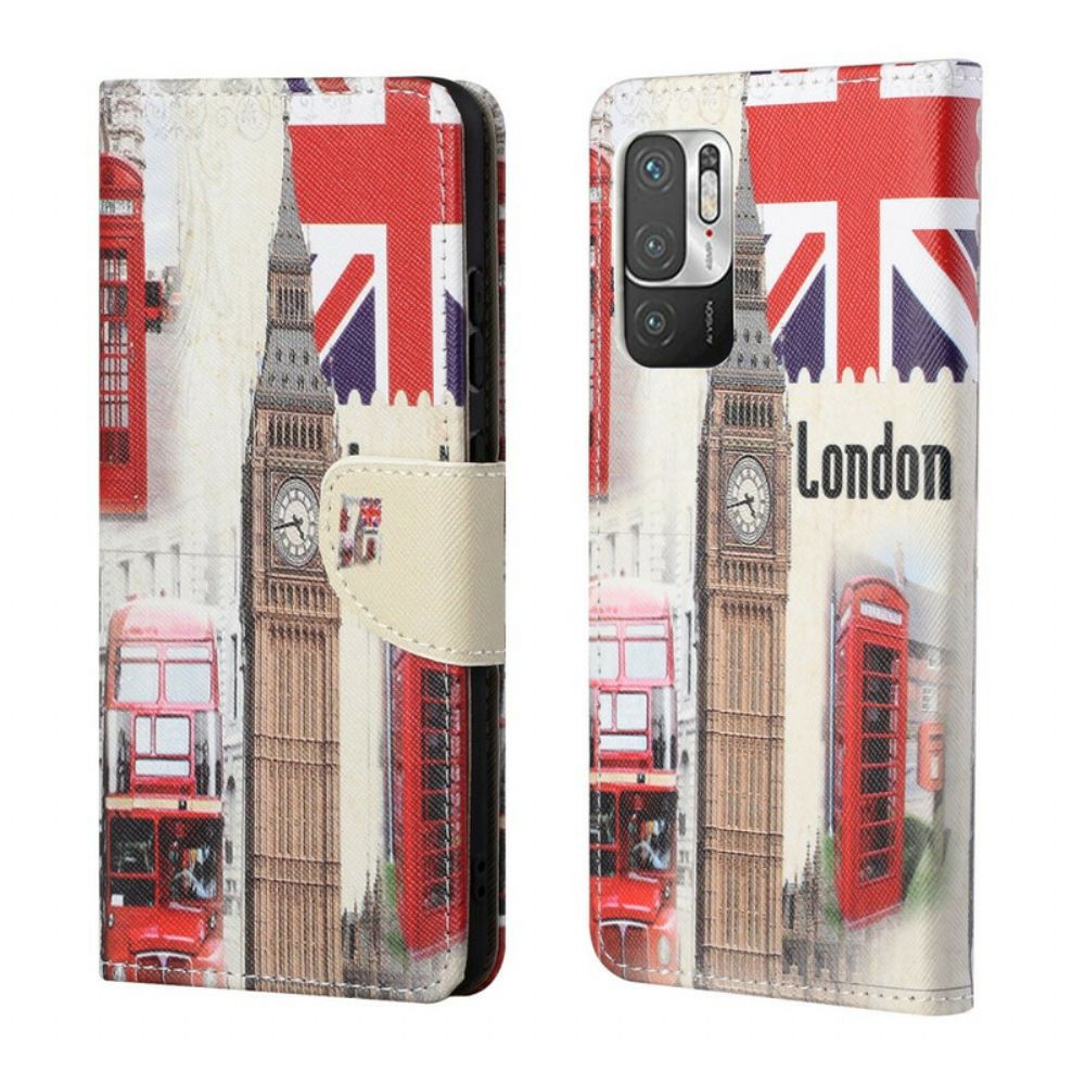 Flip Case Für Xiaomi Redmi Note 10 5G / Poco M3 Pro 5G Londoner Leben