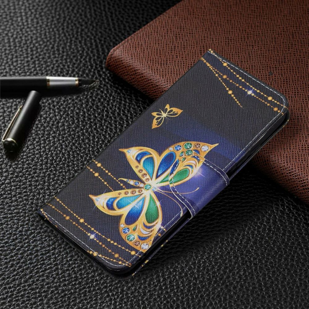 Flip Case Für Xiaomi Redmi Note 10 5G / Poco M3 Pro 5G Magischer Schmetterling