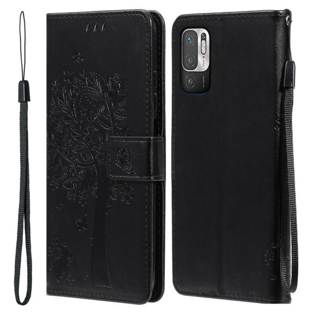 Flip Case Für Xiaomi Redmi Note 10 5G / Poco M3 Pro 5G Mit Kordel Strap Reverie