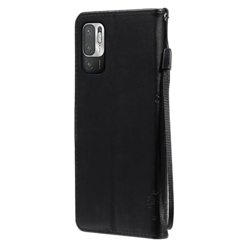 Flip Case Für Xiaomi Redmi Note 10 5G / Poco M3 Pro 5G Mit Kordel Strap Reverie