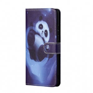 Flip Case Für Xiaomi Redmi Note 10 5G / Poco M3 Pro 5G Mit Kordel Tanga Space Panda