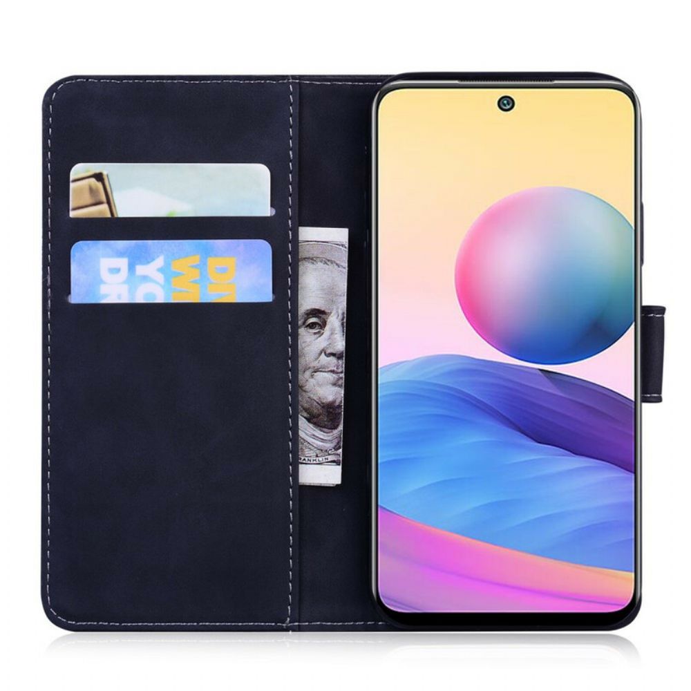 Flip Case Für Xiaomi Redmi Note 10 5G / Poco M3 Pro 5G Nähen Im Vintage-stil