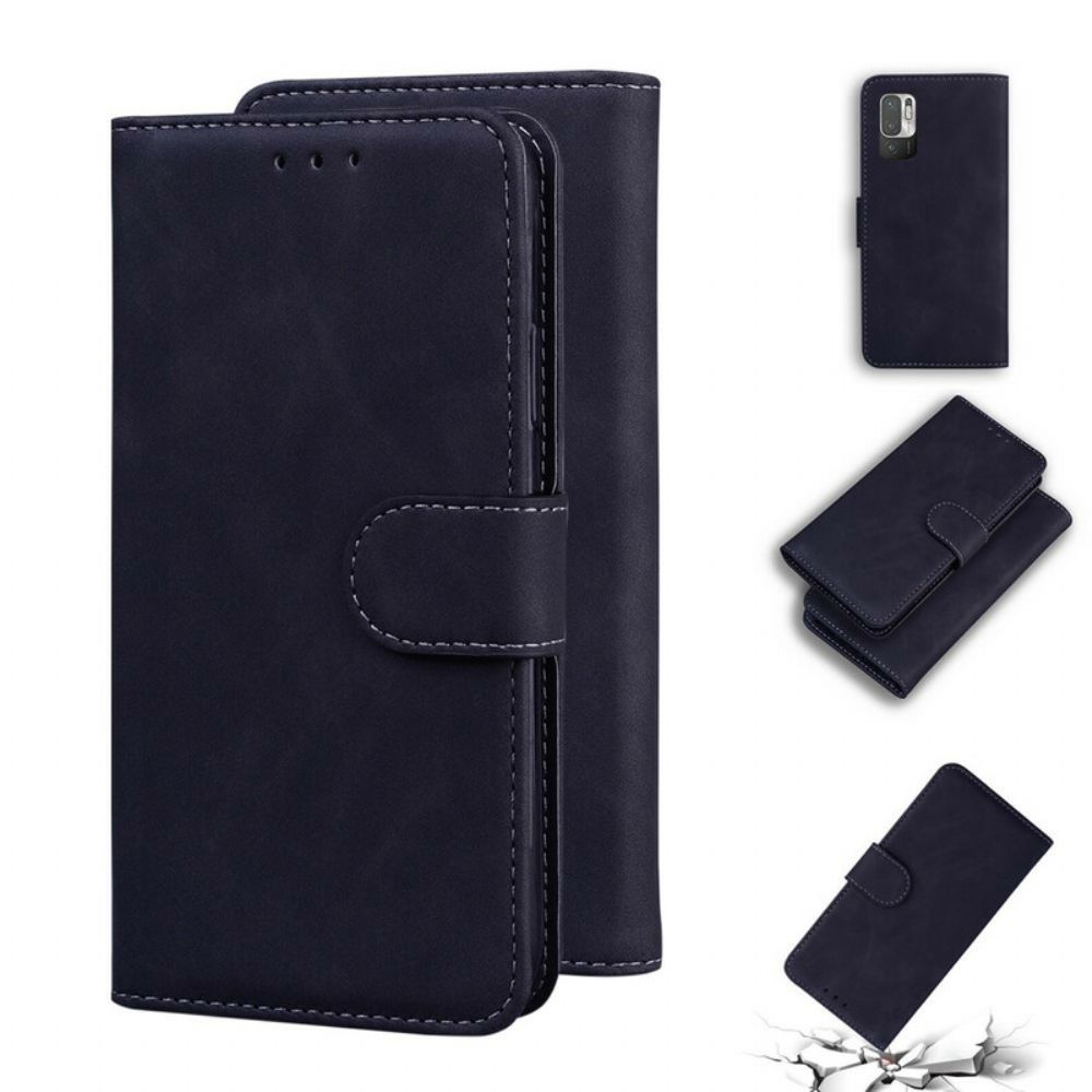 Flip Case Für Xiaomi Redmi Note 10 5G / Poco M3 Pro 5G Nähen Im Vintage-stil