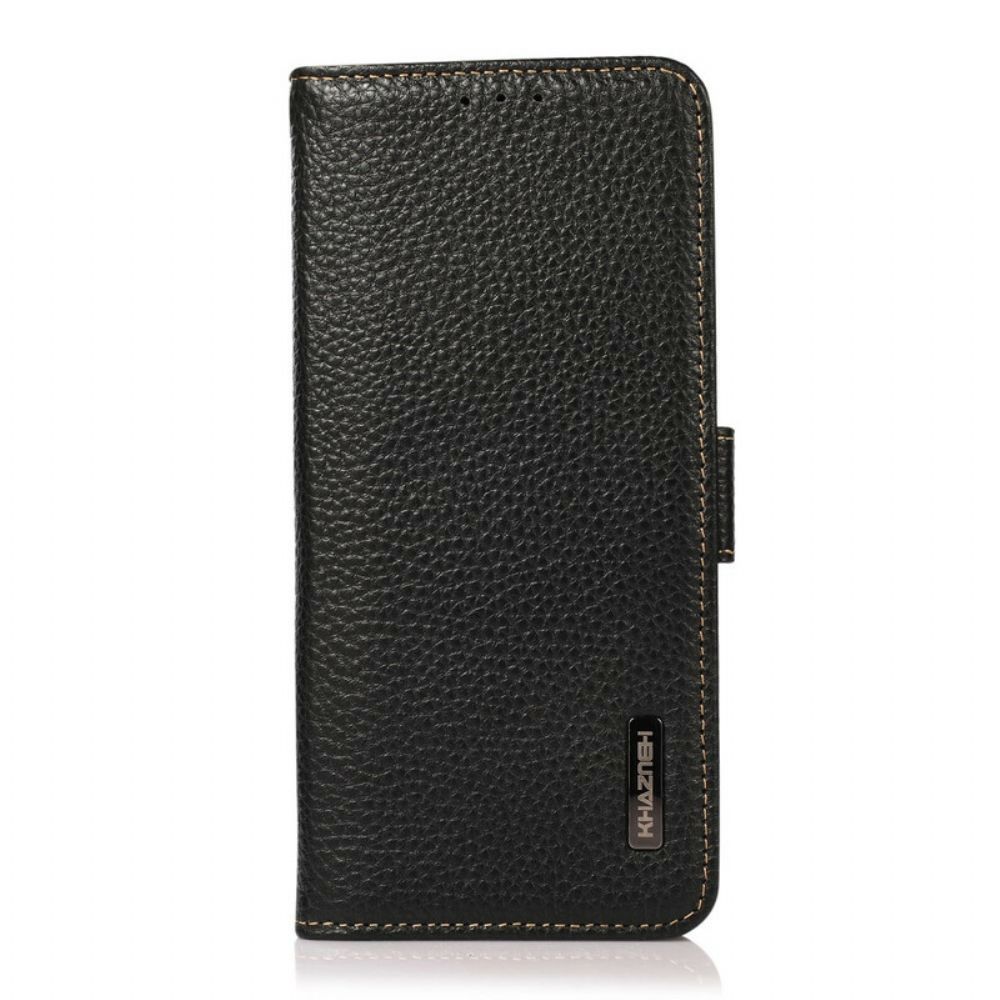 Flip Case Für Xiaomi Redmi Note 10 5G / Poco M3 Pro 5G Rfid Litschi-leder