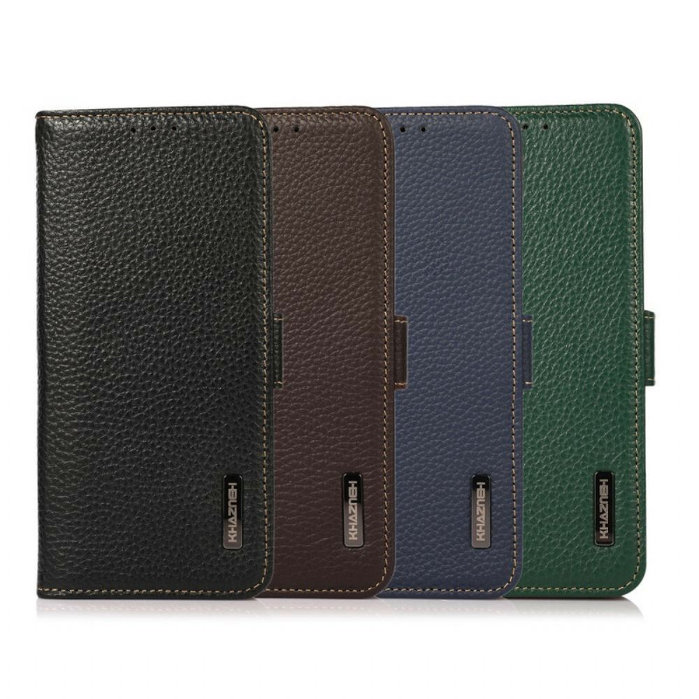 Flip Case Für Xiaomi Redmi Note 10 5G / Poco M3 Pro 5G Rfid Litschi-leder