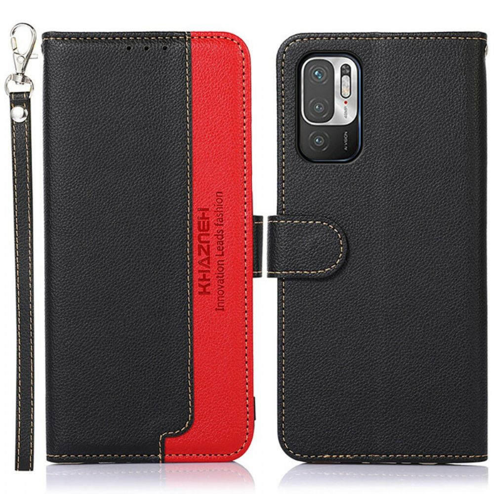 Flip Case Für Xiaomi Redmi Note 10 5G / Poco M3 Pro 5G Rfid-lychee-stil