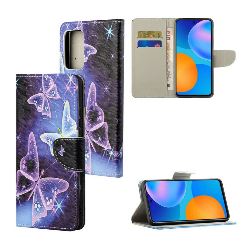 Flip Case Für Xiaomi Redmi Note 10 5G / Poco M3 Pro 5G Schmetterlinge