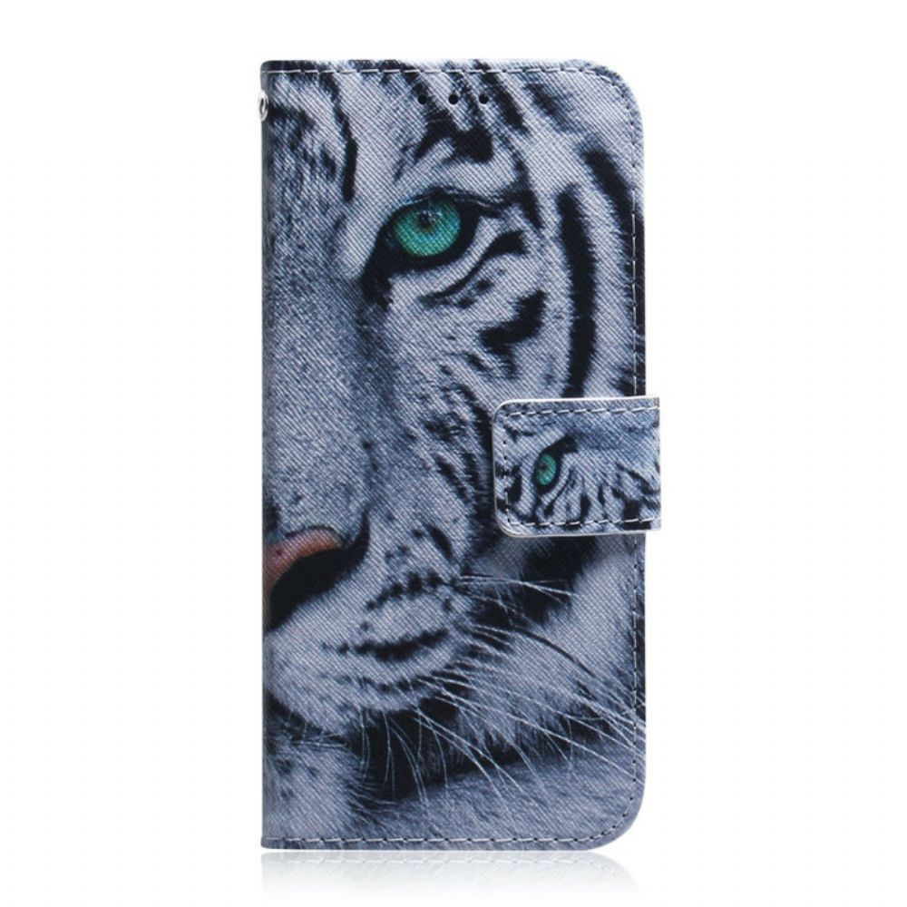 Flip Case Für Xiaomi Redmi Note 10 5G / Poco M3 Pro 5G Tigergesicht