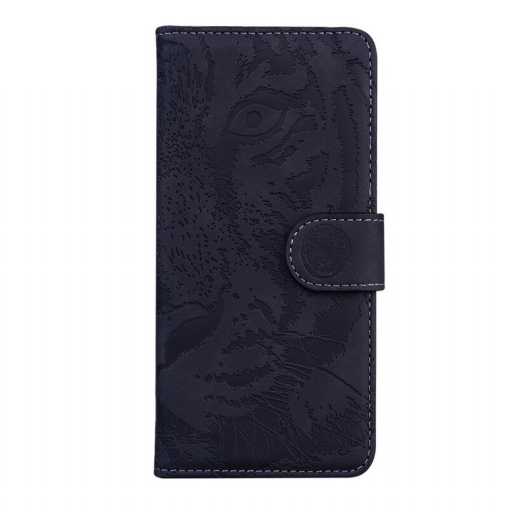 Flip Case Für Xiaomi Redmi Note 10 5G / Poco M3 Pro 5G Tigergesichtsdruck