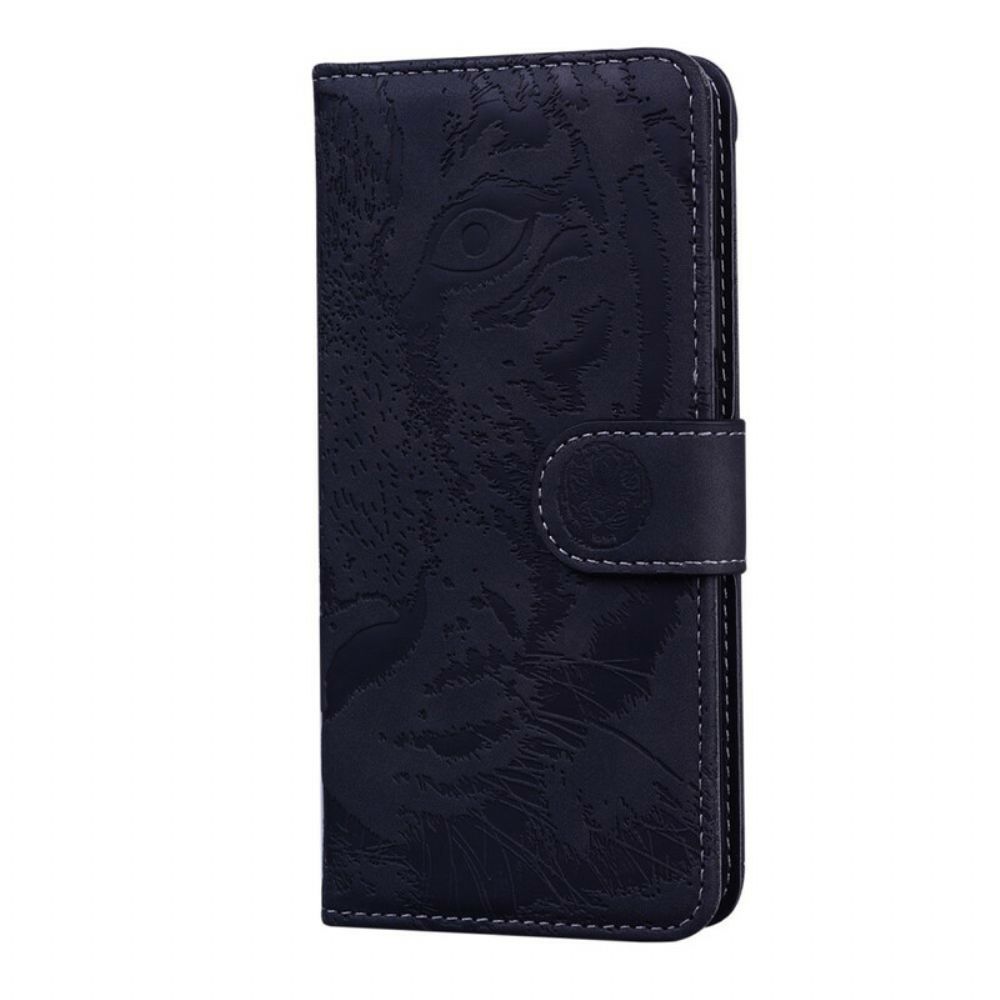 Flip Case Für Xiaomi Redmi Note 10 5G / Poco M3 Pro 5G Tigergesichtsdruck