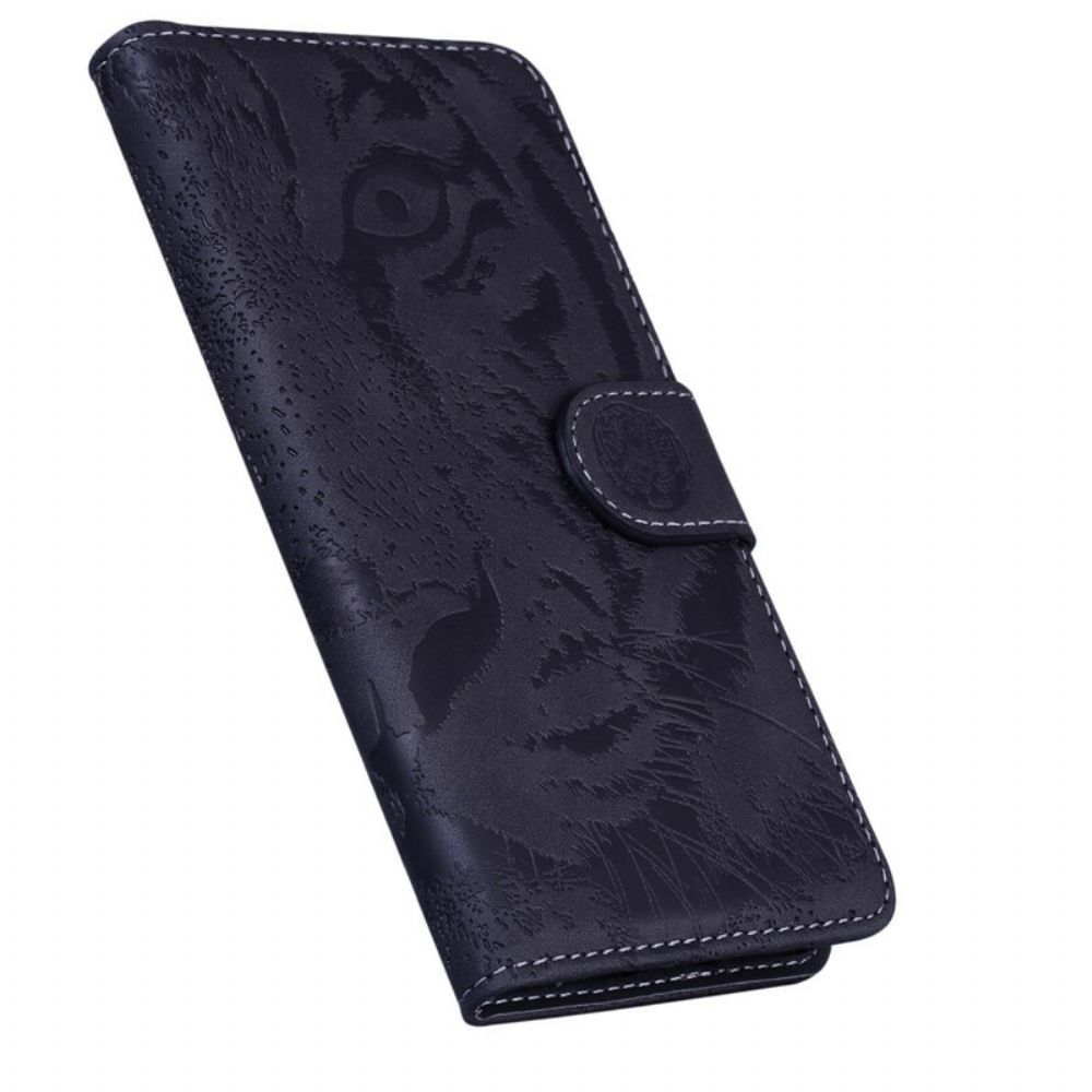 Flip Case Für Xiaomi Redmi Note 10 5G / Poco M3 Pro 5G Tigergesichtsdruck