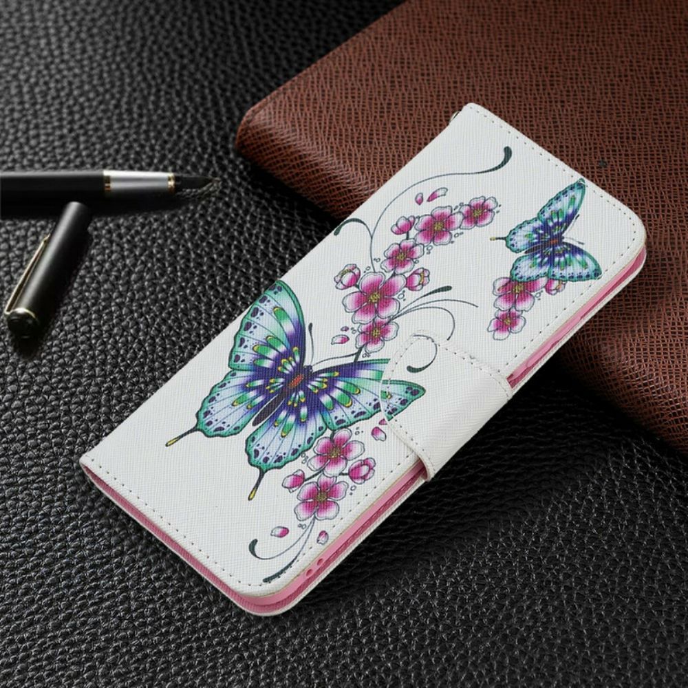 Flip Case Für Xiaomi Redmi Note 10 5G / Poco M3 Pro 5G Wunderbare Schmetterlinge