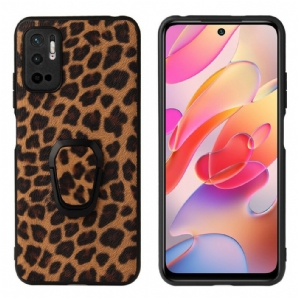 Handyhülle Für Xiaomi Redmi Note 10 5G / Poco M3 Pro 5G Leopardenring-stütze