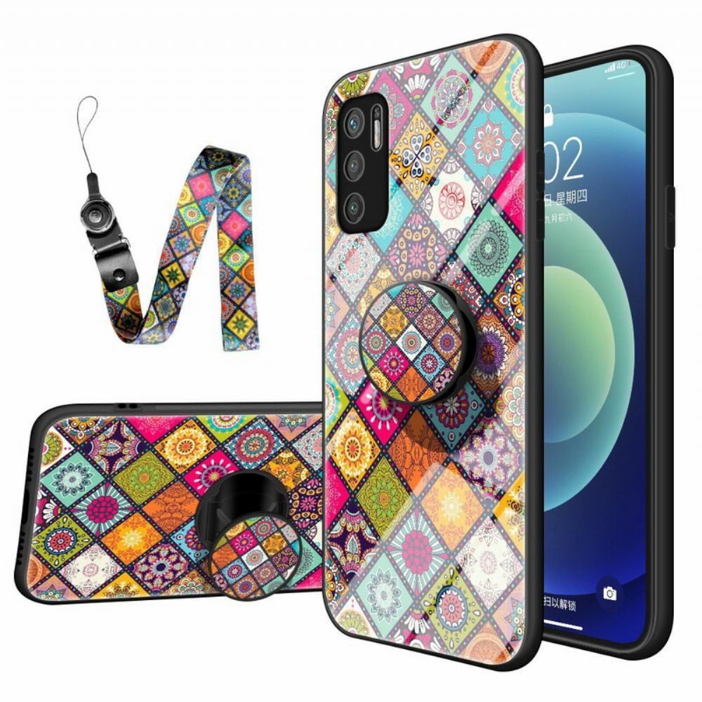 Handyhülle Für Xiaomi Redmi Note 10 5G / Poco M3 Pro 5G Magnetischer Patchwork-halter