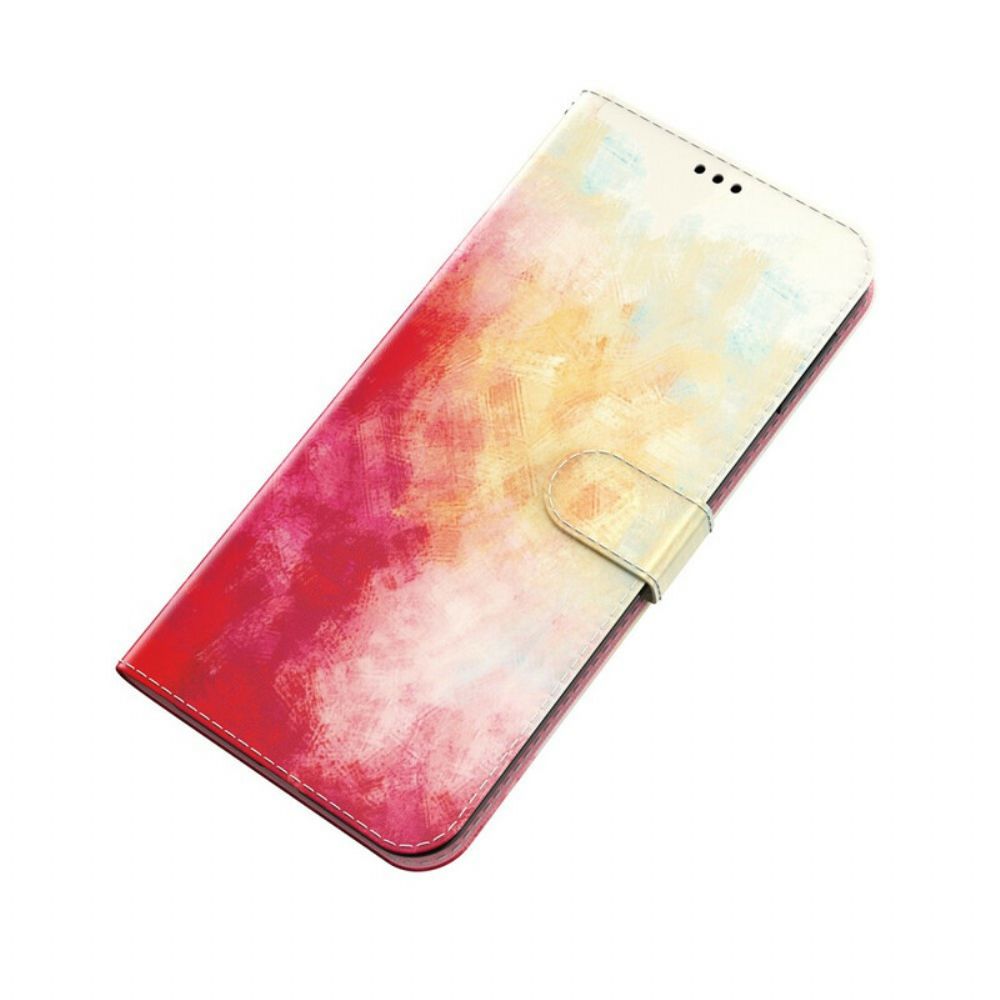 Lederhüllen Für Xiaomi Redmi Note 10 5G / Poco M3 Pro 5G Aquarell