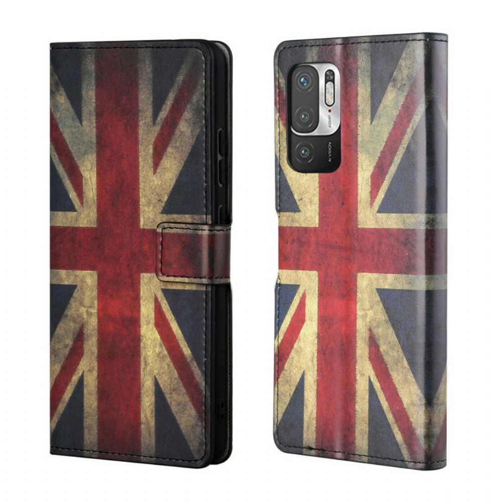 Lederhüllen Für Xiaomi Redmi Note 10 5G / Poco M3 Pro 5G England-flagge