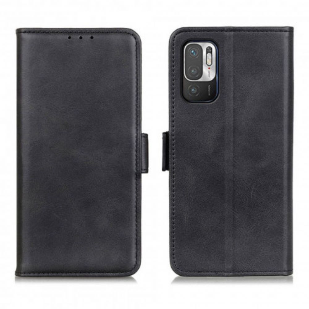 Lederhüllen Für Xiaomi Redmi Note 10 5G / Poco M3 Pro 5G Flip Case Doppelklappe