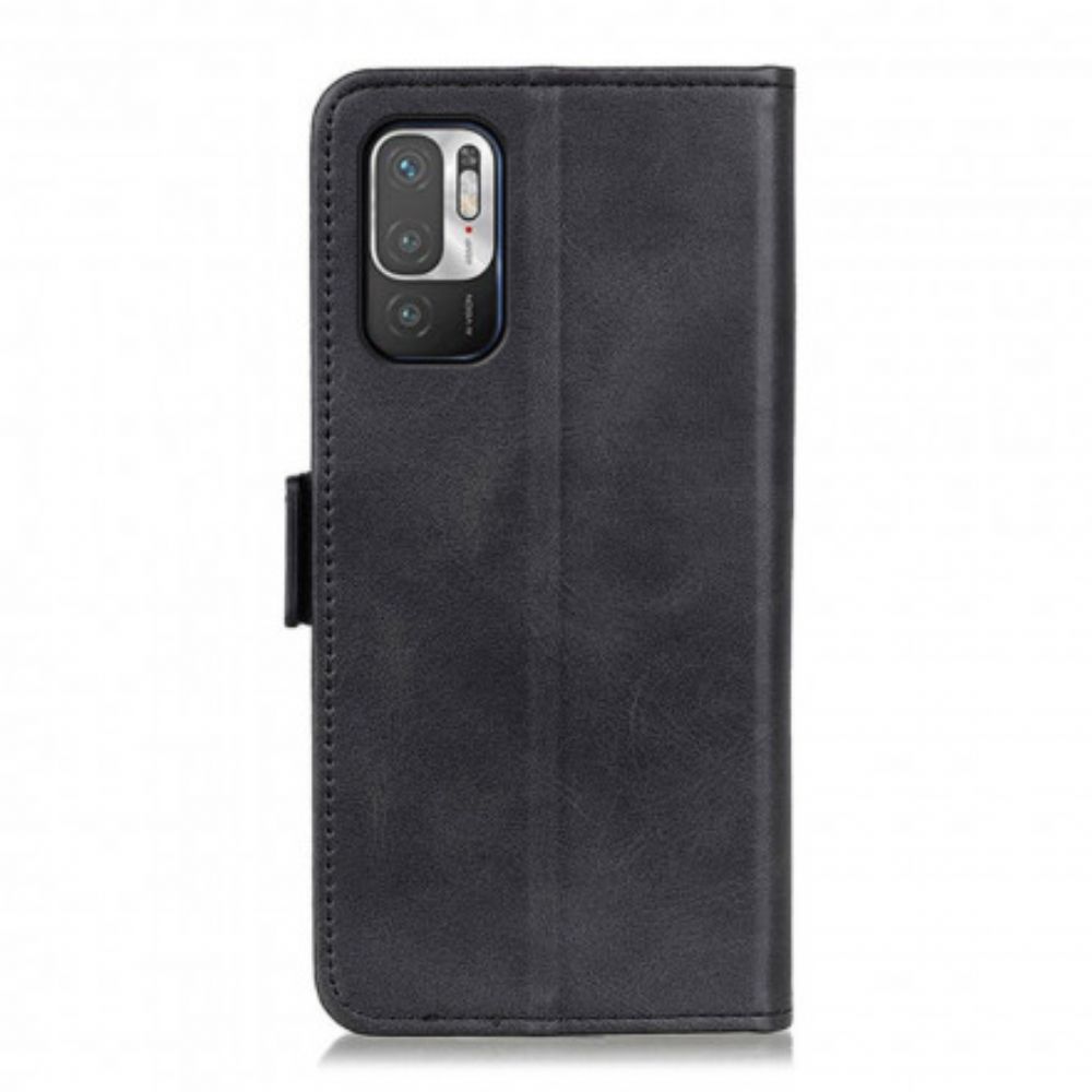 Lederhüllen Für Xiaomi Redmi Note 10 5G / Poco M3 Pro 5G Flip Case Doppelklappe