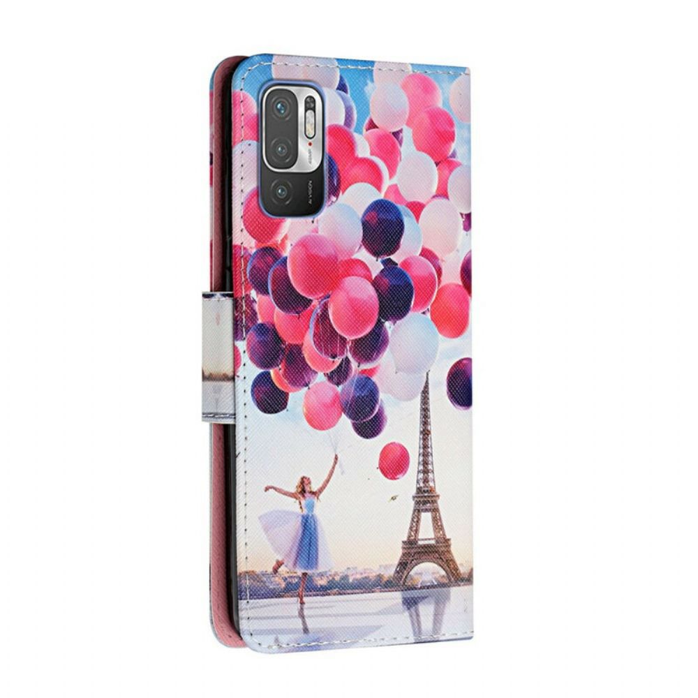 Lederhüllen Für Xiaomi Redmi Note 10 5G / Poco M3 Pro 5G Paris-ballons