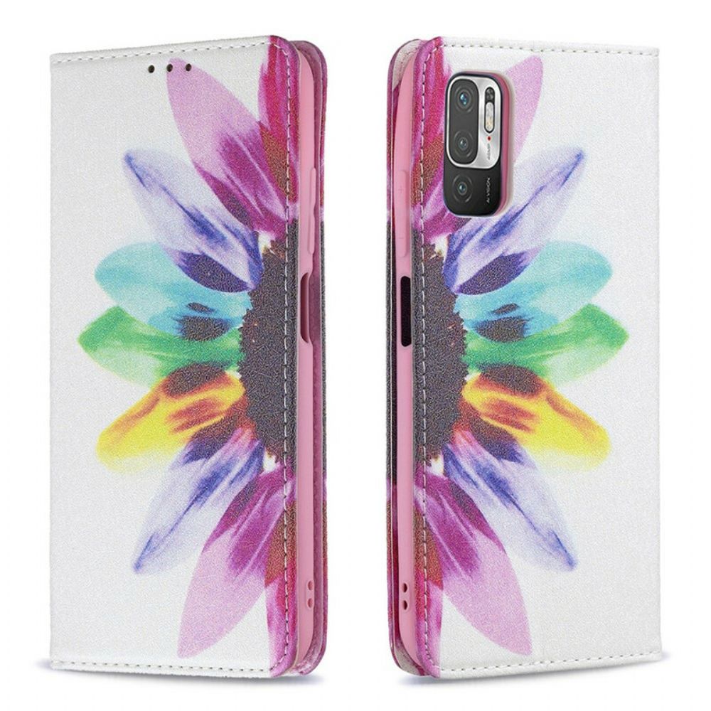 Schutzhülle Für Xiaomi Redmi Note 10 5G / Poco M3 Pro 5G Flip Case Aquarell Blume