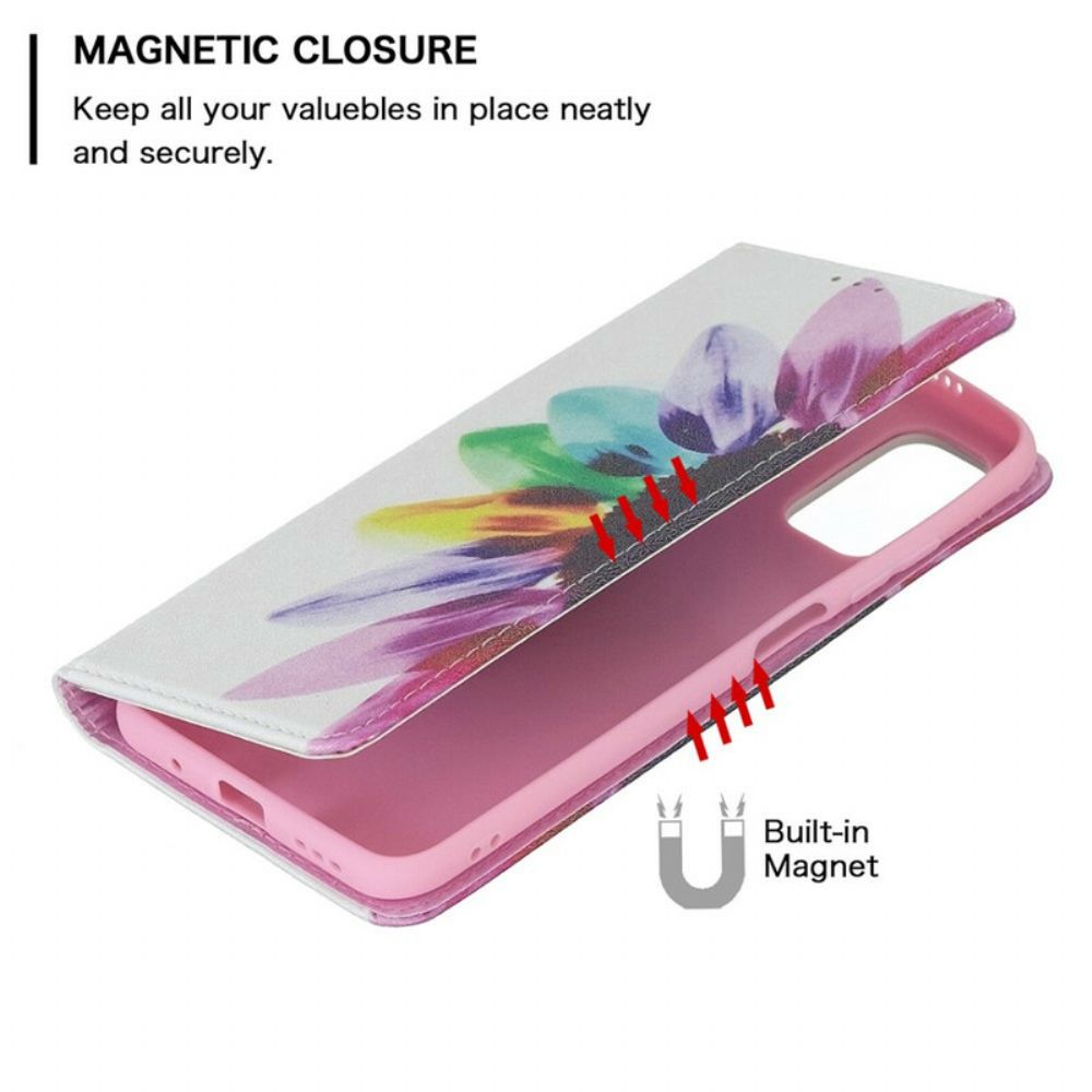 Schutzhülle Für Xiaomi Redmi Note 10 5G / Poco M3 Pro 5G Flip Case Aquarell Blume