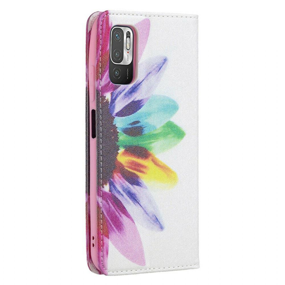 Schutzhülle Für Xiaomi Redmi Note 10 5G / Poco M3 Pro 5G Flip Case Aquarell Blume