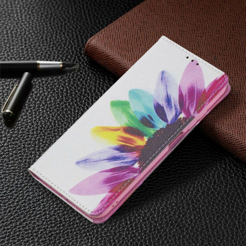 Schutzhülle Für Xiaomi Redmi Note 10 5G / Poco M3 Pro 5G Flip Case Aquarell Blume