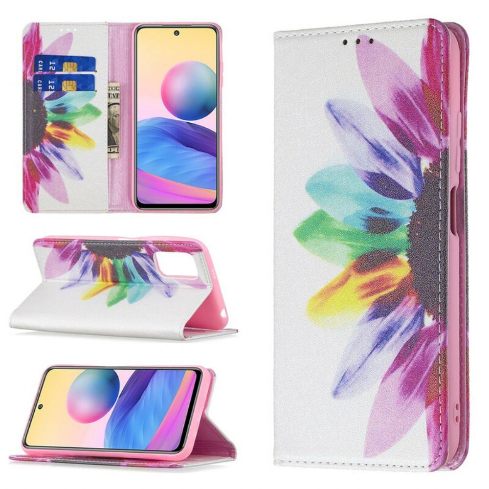 Schutzhülle Für Xiaomi Redmi Note 10 5G / Poco M3 Pro 5G Flip Case Aquarell Blume