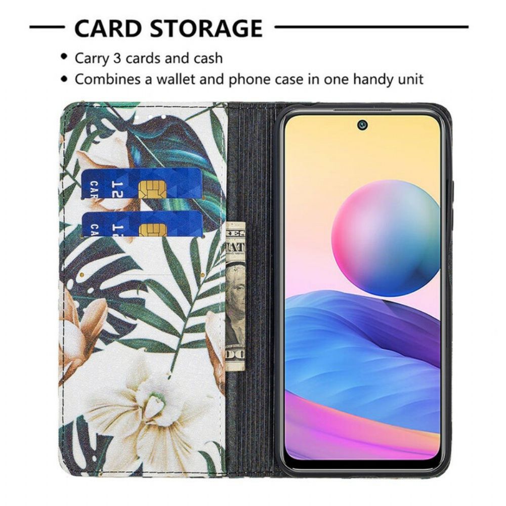 Schutzhülle Für Xiaomi Redmi Note 10 5G / Poco M3 Pro 5G Flip Case Blätter